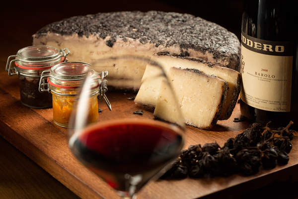 Wine and cheese platter at Bombana restaurant