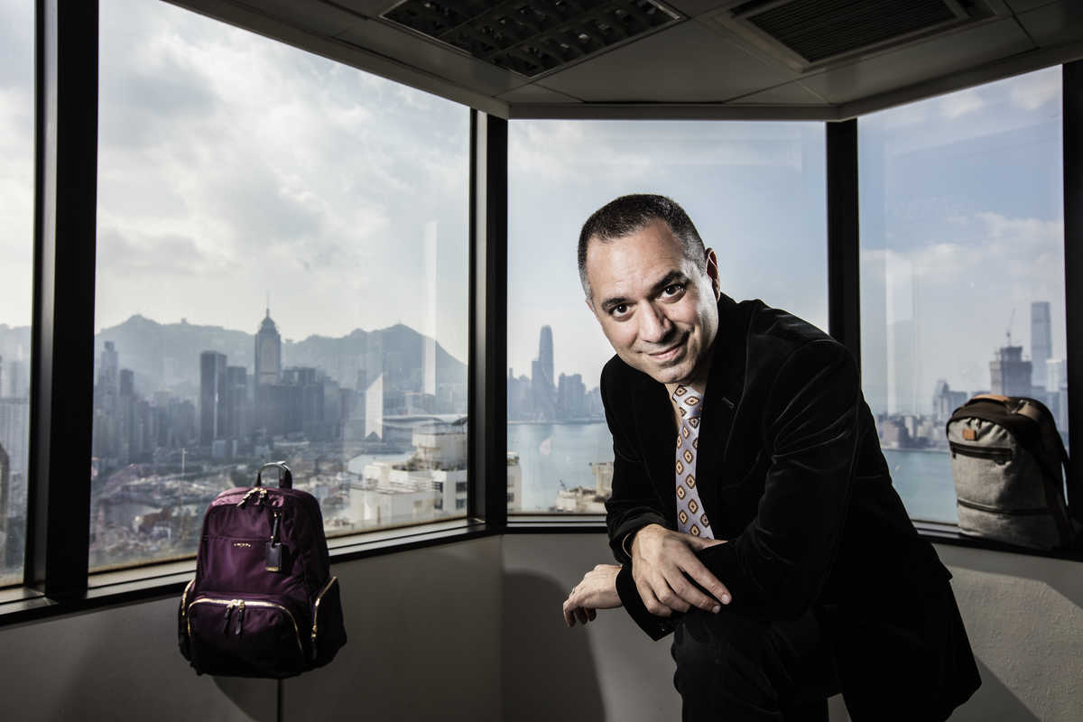 Photograph in Hong Kong of Fernando Ciccarelli, senior vice president and managing director of Tumi's Asia Pacific division.